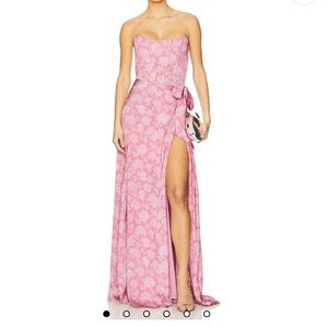 V. Chapman Cecilia Dress in Pink Peony Print